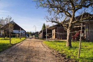 Hof des  Reit- und Zuchthofes Strobl im Salzkammergut 